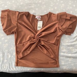 Fancy Brown Crop Top